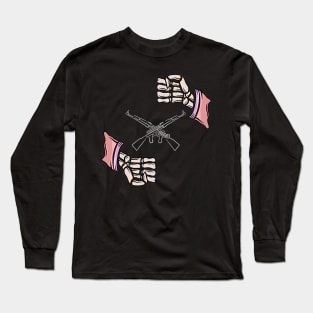 Gun and skull Long Sleeve T-Shirt